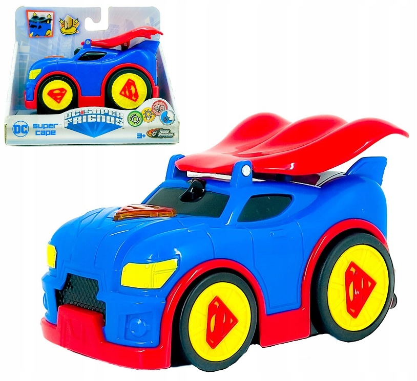 SUPERMAN AUTO ŚWIATŁO DŹWIĘK NAPĘD DC SUPER CAPE