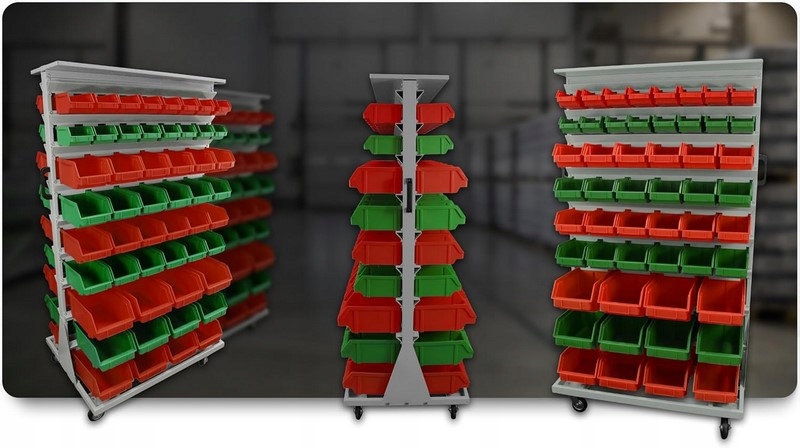 Wózek do pojemników warsztatowych Leomar – Idealne rozwiązanie do organizacji przestrzeni