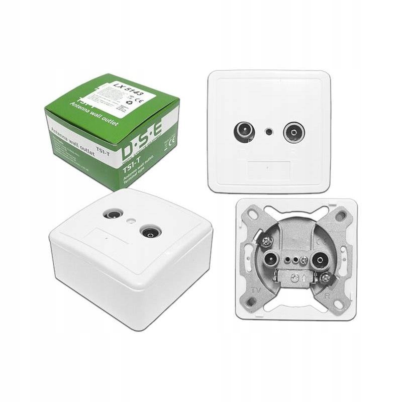 Łatwy montaż naścienny – Gniazdo z ramką i pokrywką