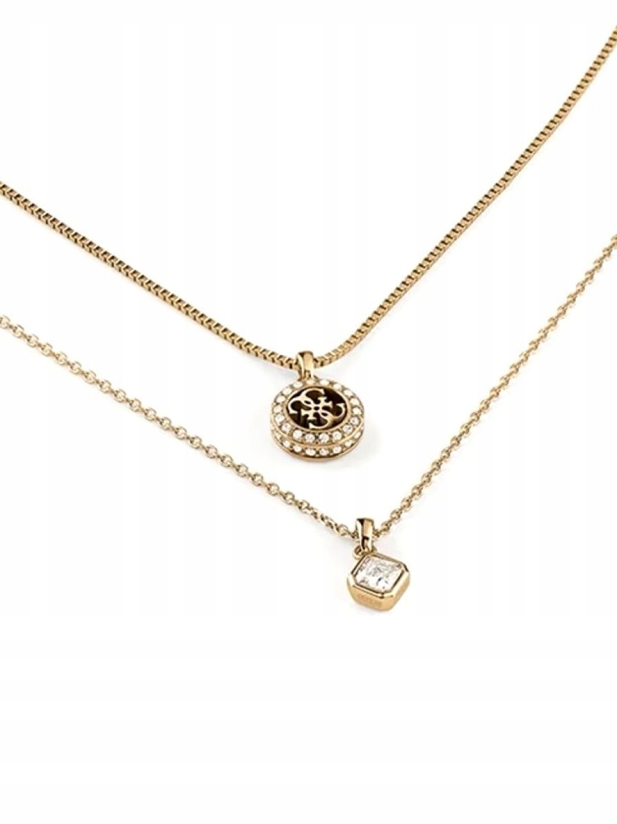 Złoty podwójny naszyjnik Guess – Idealny dodatek dla każdej kobiety