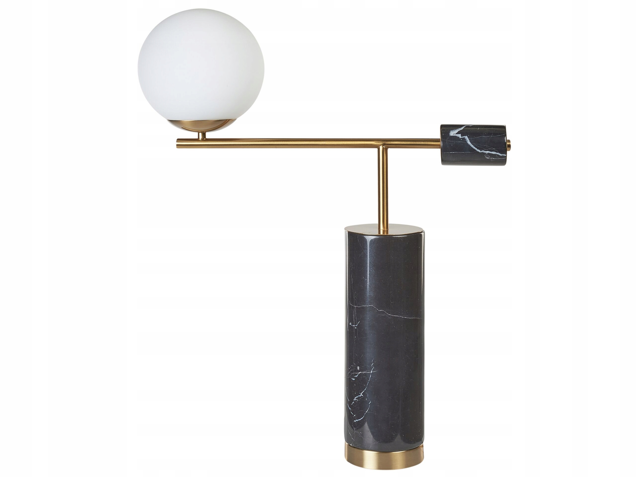 Lampa stołowa marmurowa czarna ze złotym HONDO – Elegancja i nowoczesność w Twoim wnętrzu