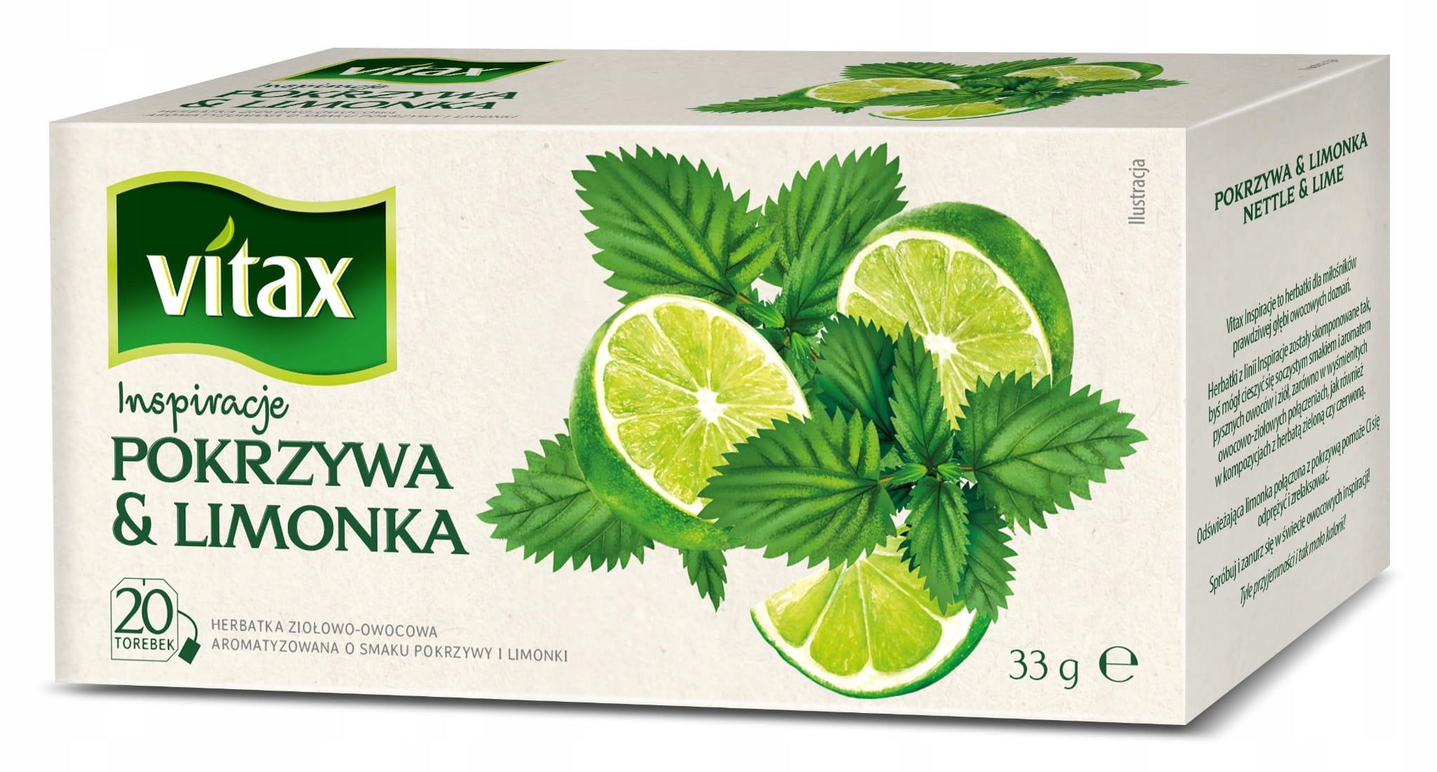 Herbata VITAX Inspiracje – Pokrzywa i limonka w torebkach