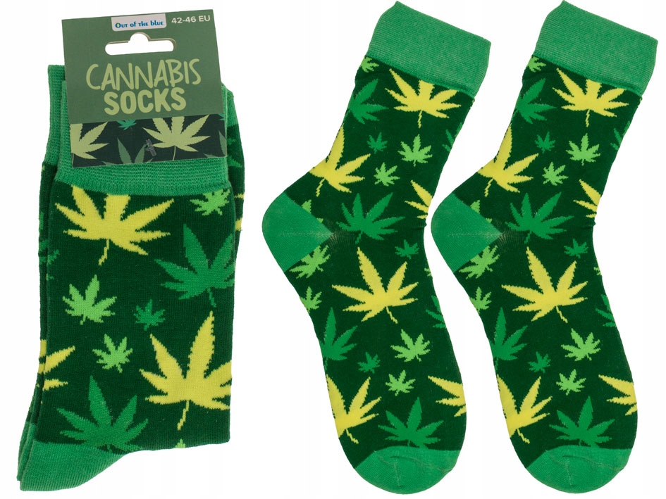 Skarpetki Konopie Marihuany – Wyraziste Skarpety z Motywem Liści