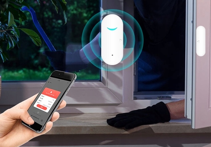 Czujnik otwarcia drzwi okna alarm WIFI TUYA smart – Bezpieczeństwo Twojego domu