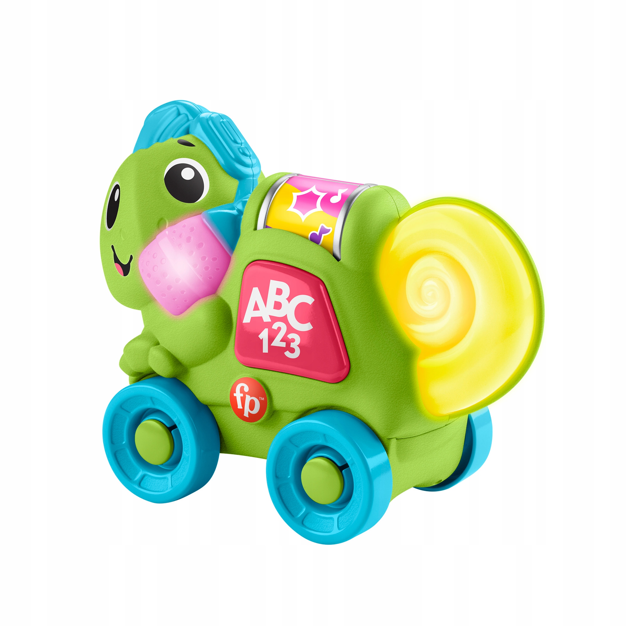 Radosny przyjaciel na kółkach z muzycznymi funkcjami