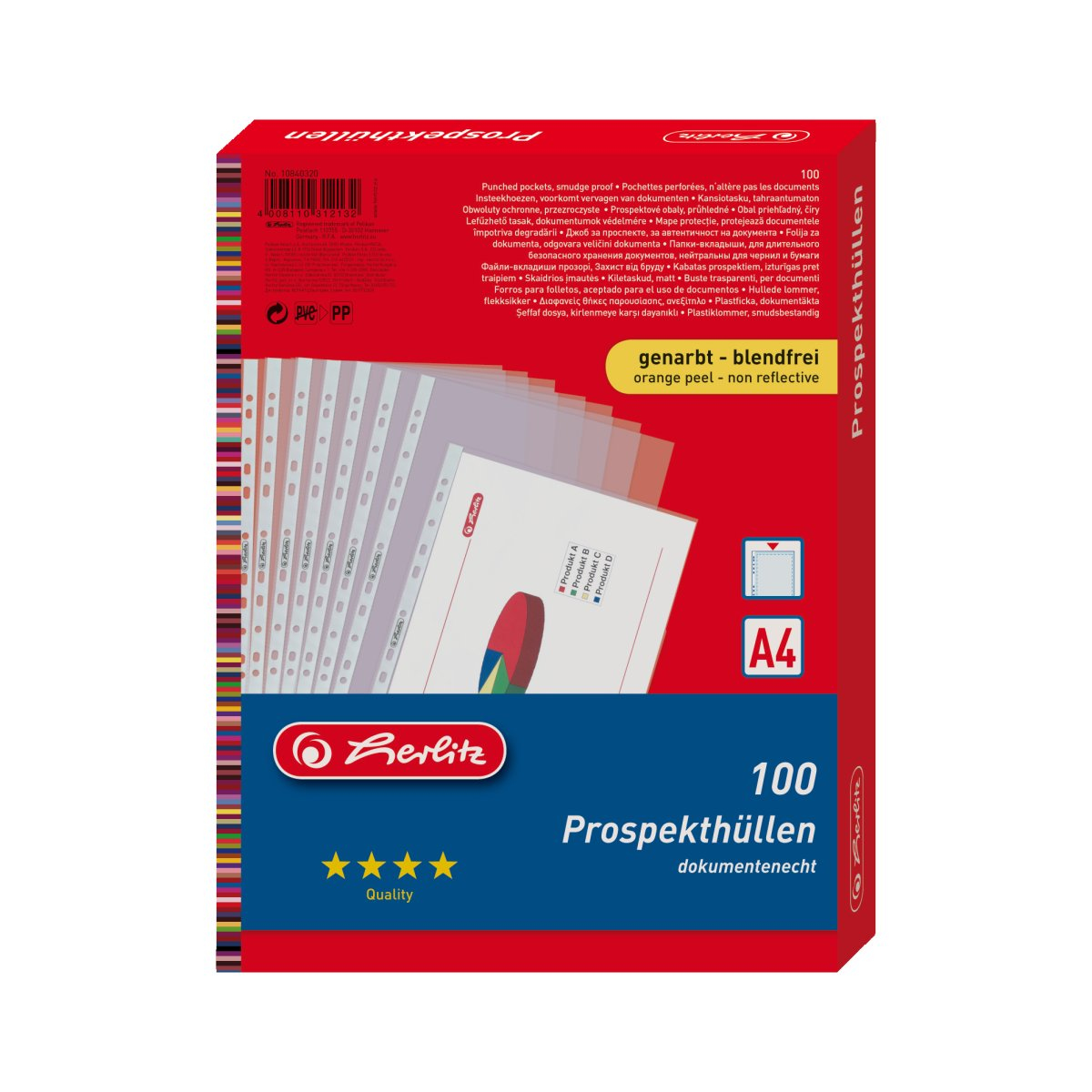 Herlitz Prospekthülle A4 genarbt Premium – Idealna ochrona dokumentów