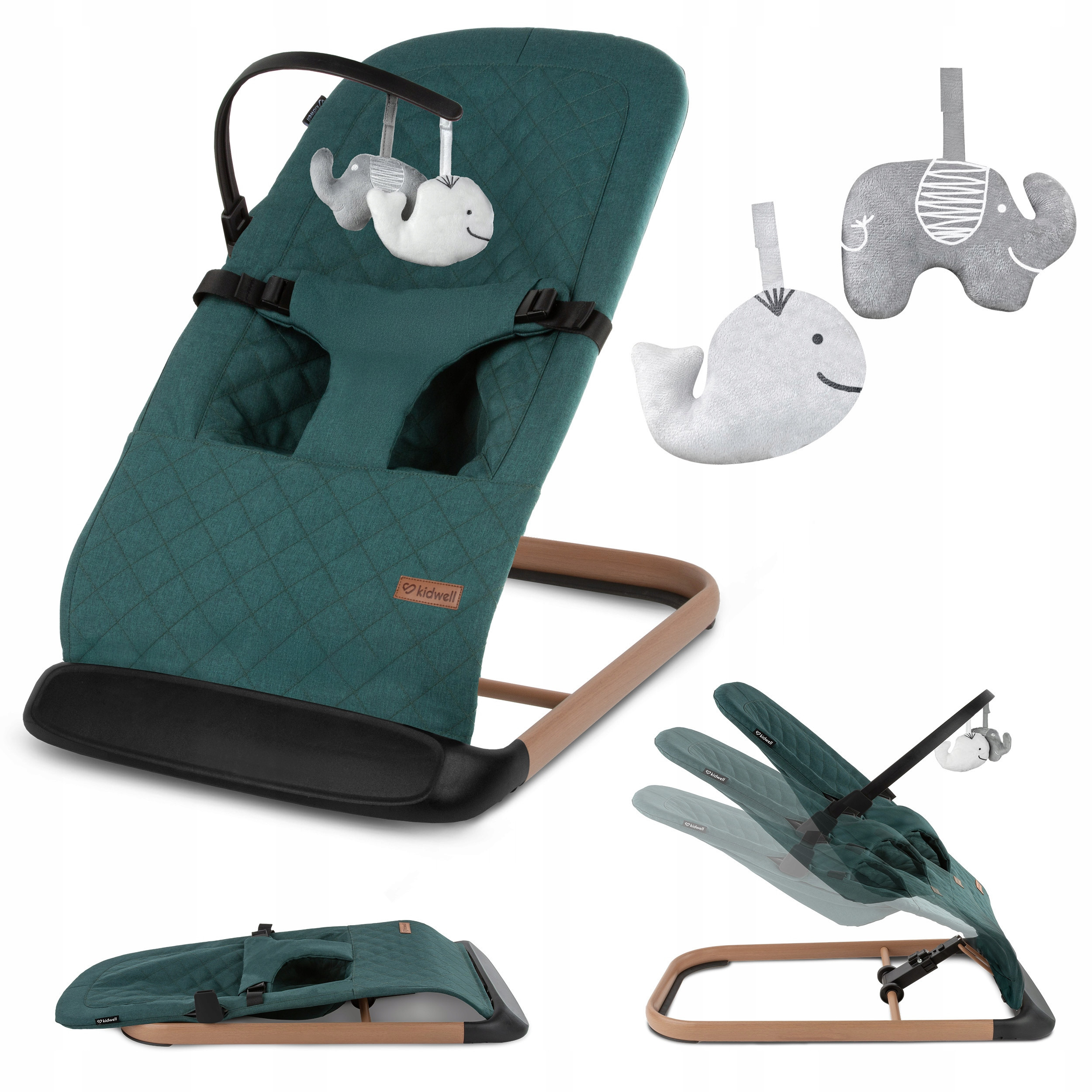 Leżaczek bujaczek Kidwell Laro składany dla niemowląt – Komfort i bezpieczeństwo od pierwszych dni