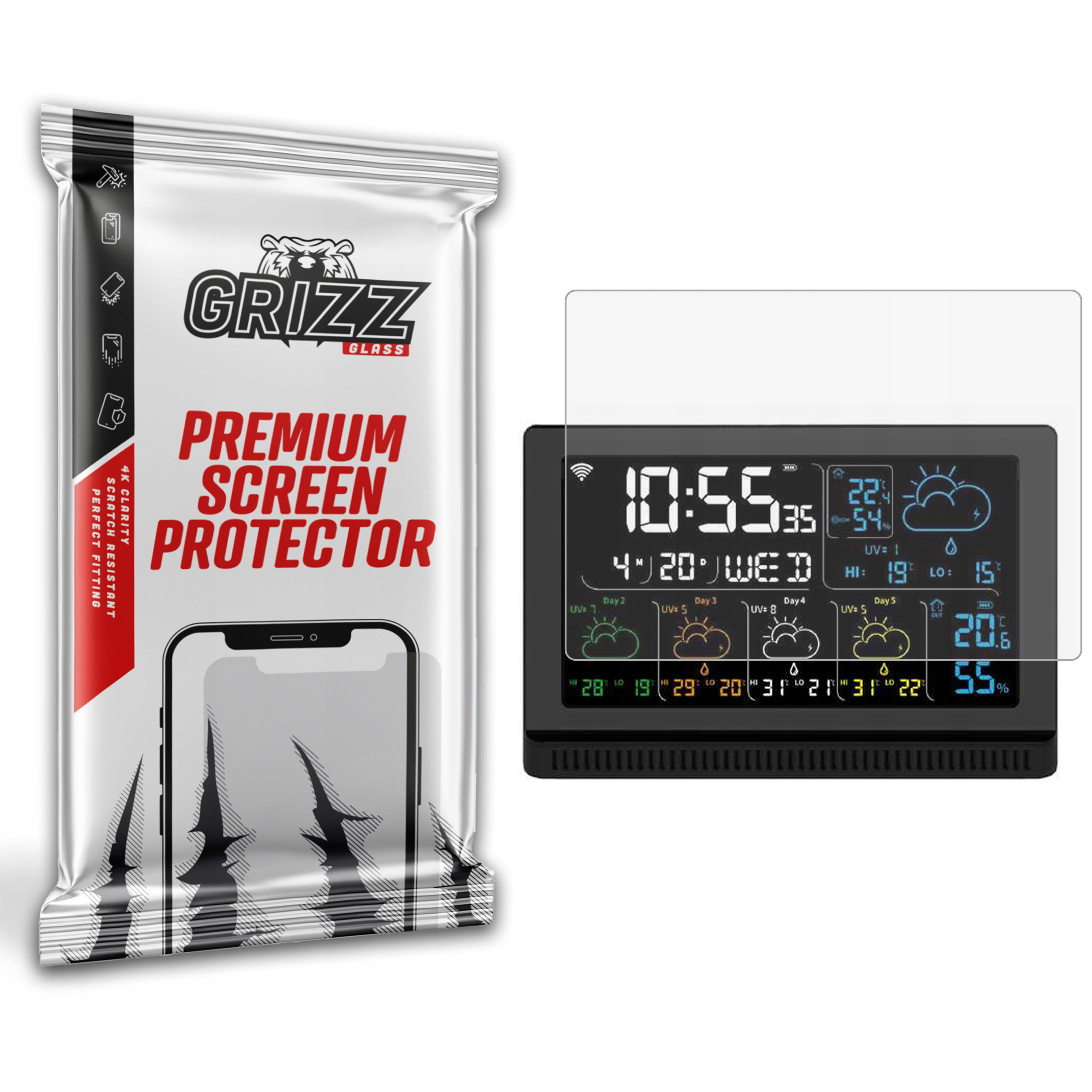 GrizzGlass Folia matowa GrizzGlass PaperScreen do stacji pogodowej MANTA Windy Smart MT0200B – Ochrona Twojego urządzenia