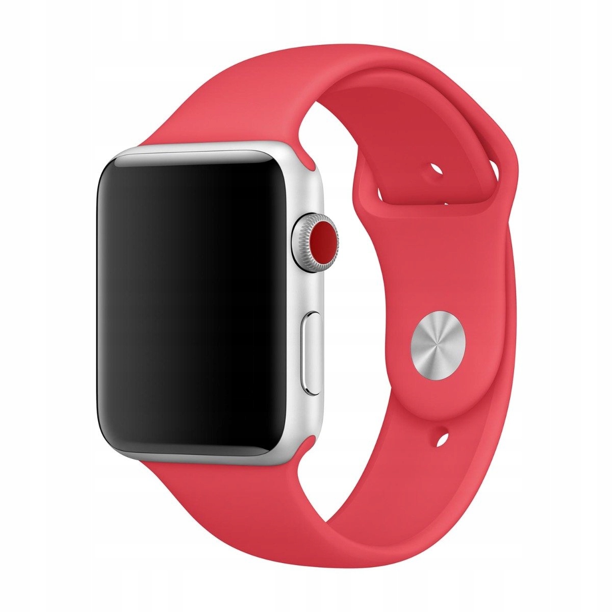 Pasek sportowy w kolorze czerwonej maliny do Apple Watch – Styl i wygoda