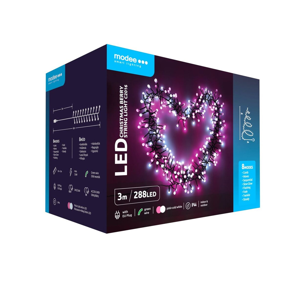 Lampki choinkowe 288 LED 6m PINKCOLD – Magia świąt w Twoim domu