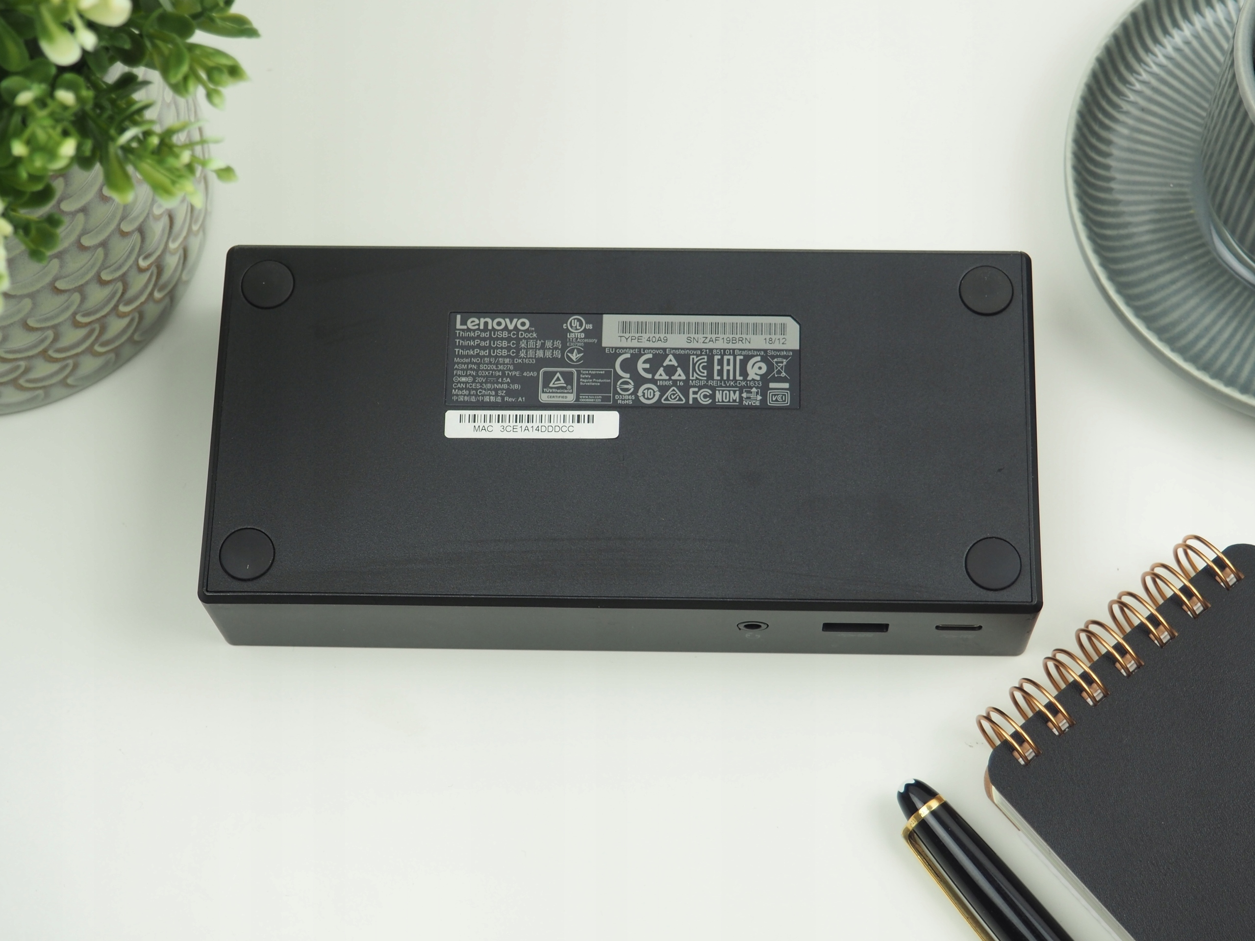 Wymiary i waga – Kompaktowy design ThinkPad USB-C Dock