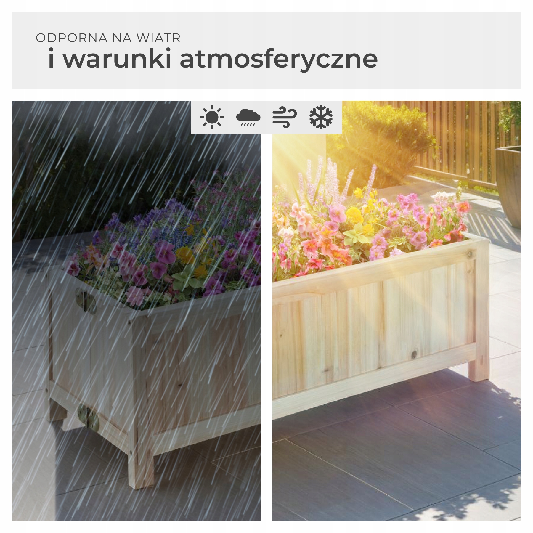 Wymiary i pojemność podwyższonej grządki Blomster