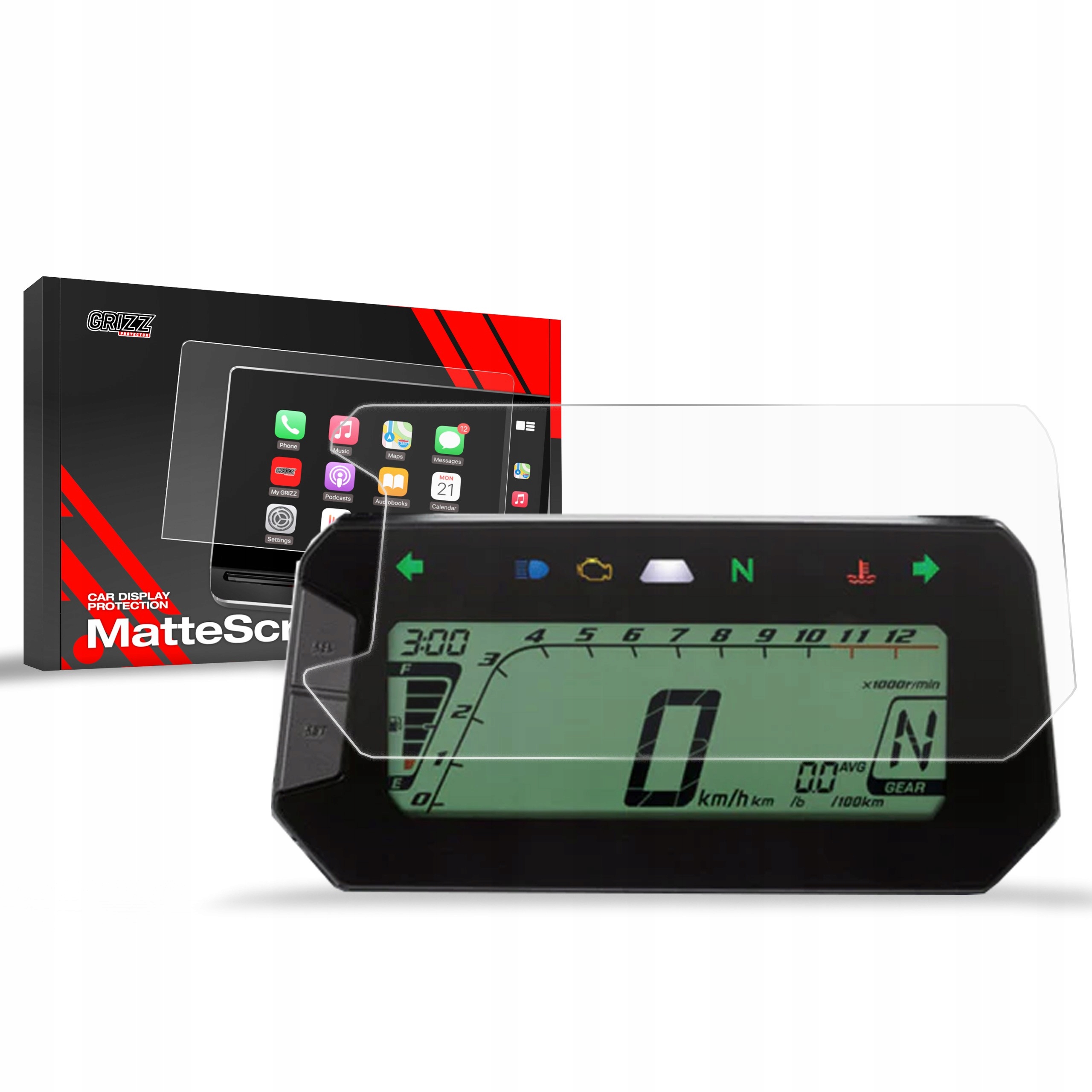 GrizzGlass Folia matowa GrizzGlass CarDisplay Protection do Honda CRF300 Rally 2024 – Ochrona Twojego ekranu