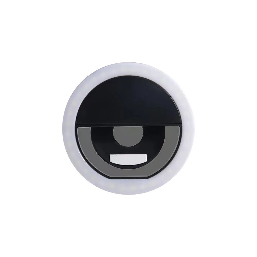 Lampa LED Ring do selfie na telefon RK-12 czarna – Idealne oświetlenie dla Twoich zdjęć