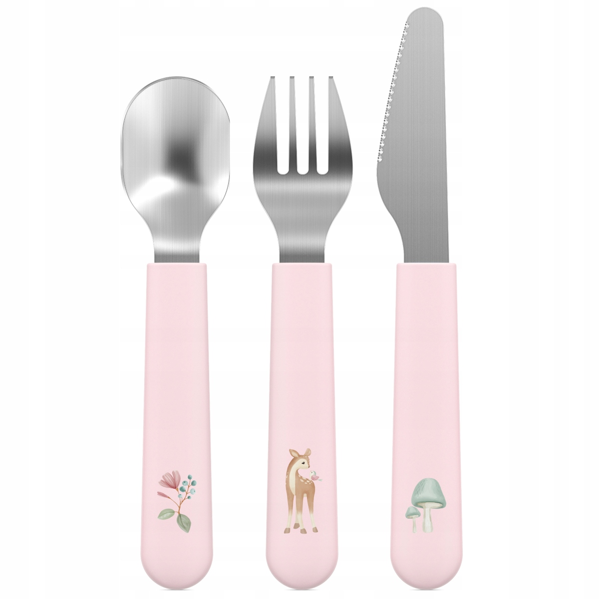 Sztućce dziecięce 3-szt. MIO Fairy Garden – Idealne dla małych smakoszy