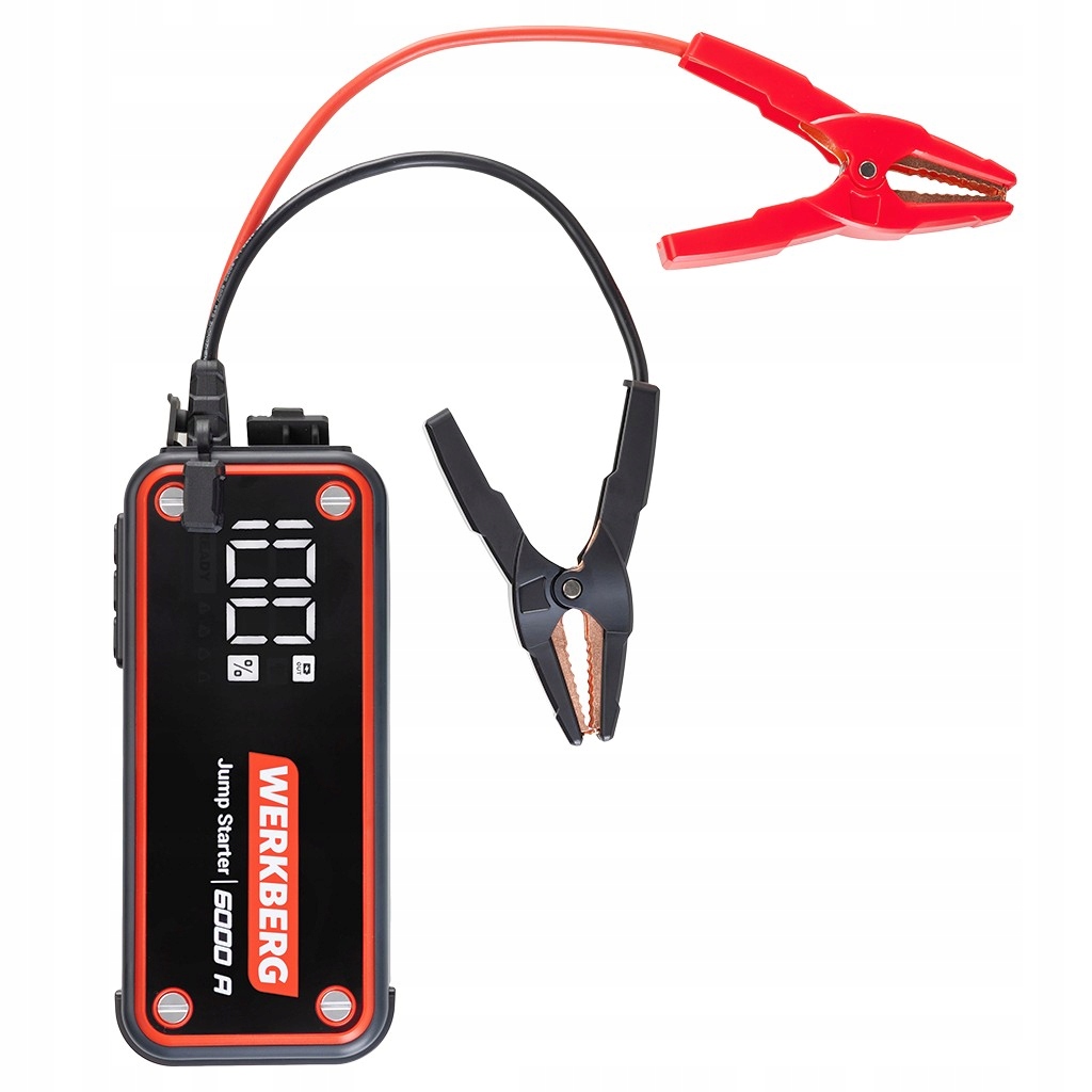 URZĄDZENIE ROZRUCHOWE POWERBANK Booster 6000A 36000 mAh WERKBERG – Niezawodny towarzysz w trudnych warunkach