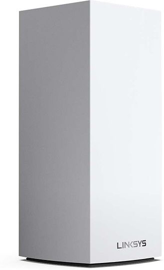 Always have a strong, clear signal for all your devices Three quarter view of the Linksys MX10600 Velop Whole Home Mesh WiFi 6 (AX) System