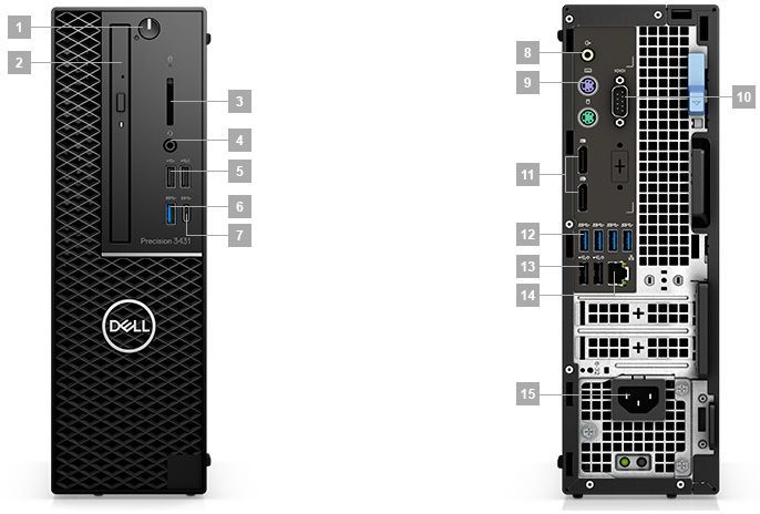 Dell Precision 3431 SFF, Core i7-9700, 16 GB, Quadro P620