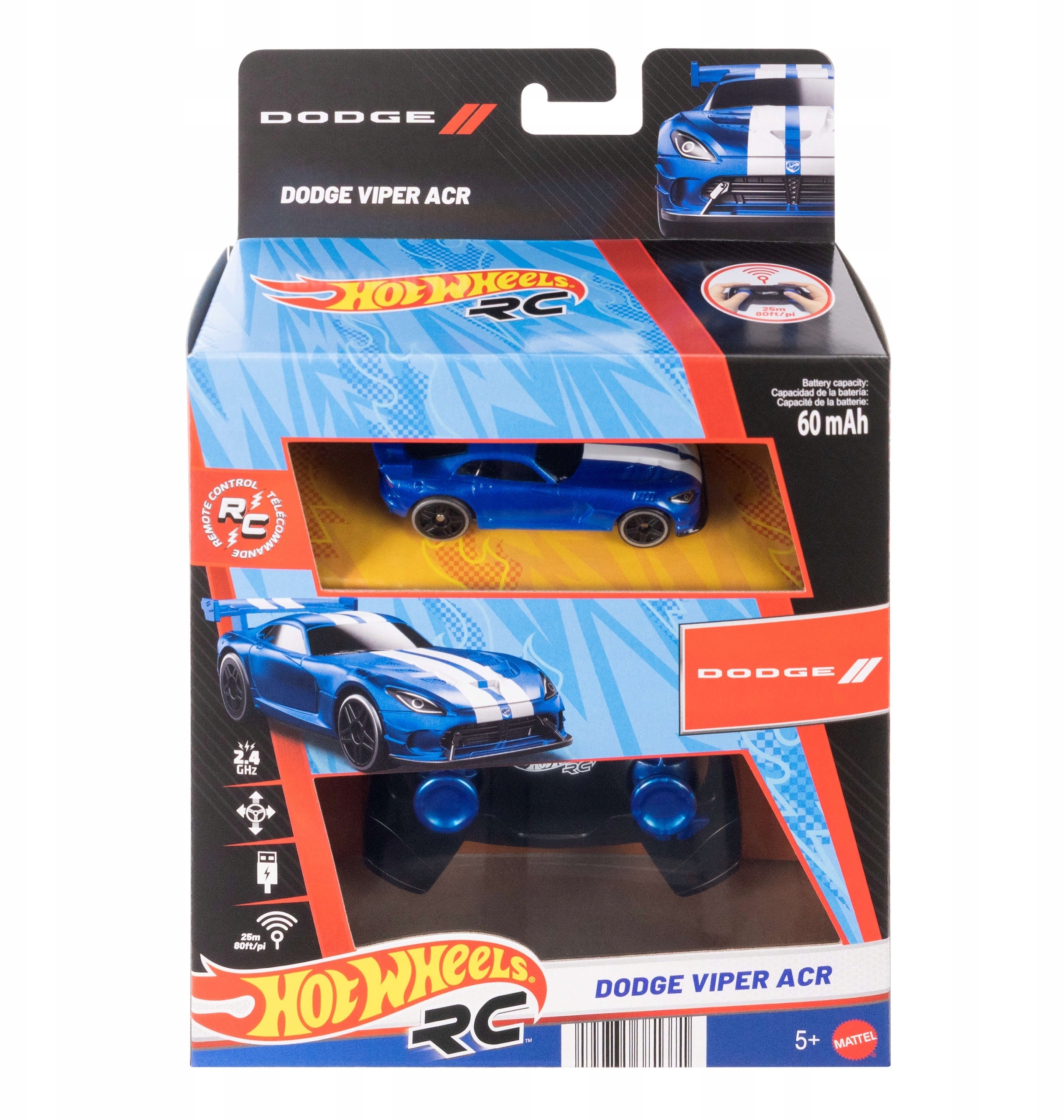 HOT WHEELS RC automodel – Dodge Viper ACR (JMM78) – Zdalnie sterowany samochód dla dzieci