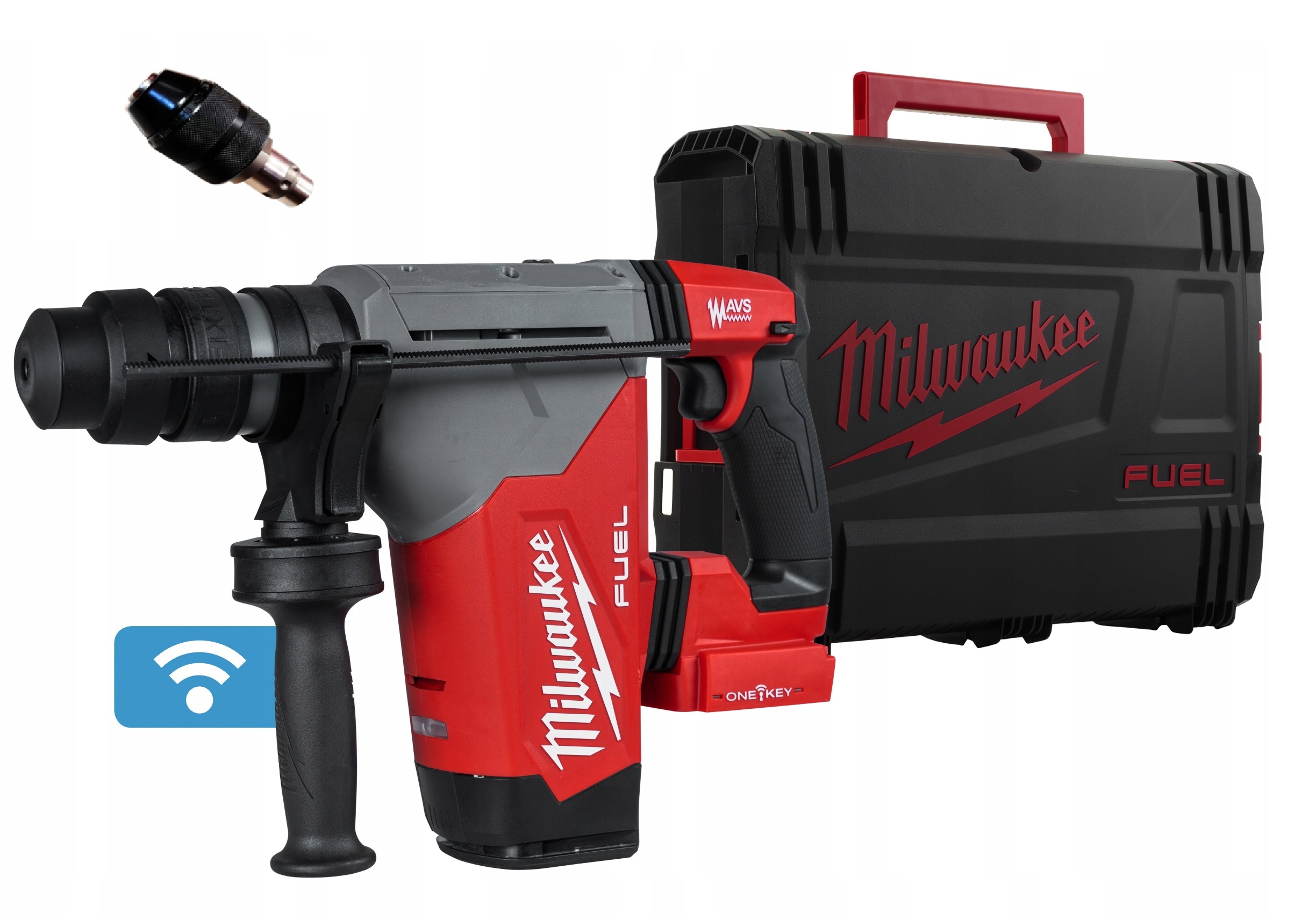 Zestaw zawiera dodatkowy uchwyt i walizkę