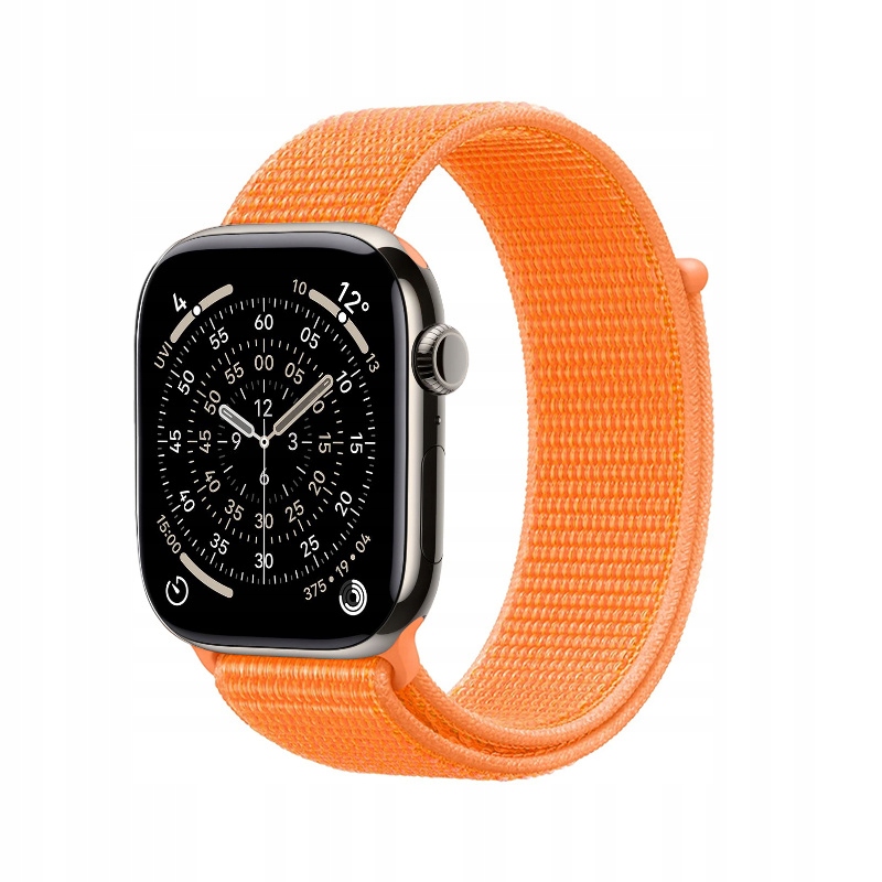 Crong Nylon - Pasek sportowy do Apple Watch 38/40/41/42 mm (Tropical Orange) – Idealny wybór dla aktywnych