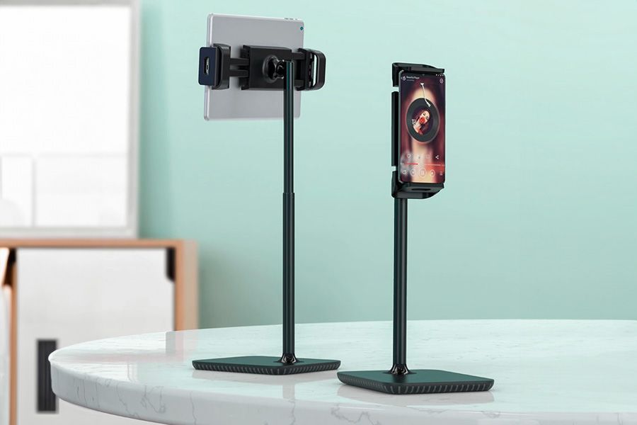 Teleskopowy uchwyt do telefonu i tabletu – czarny (E4)