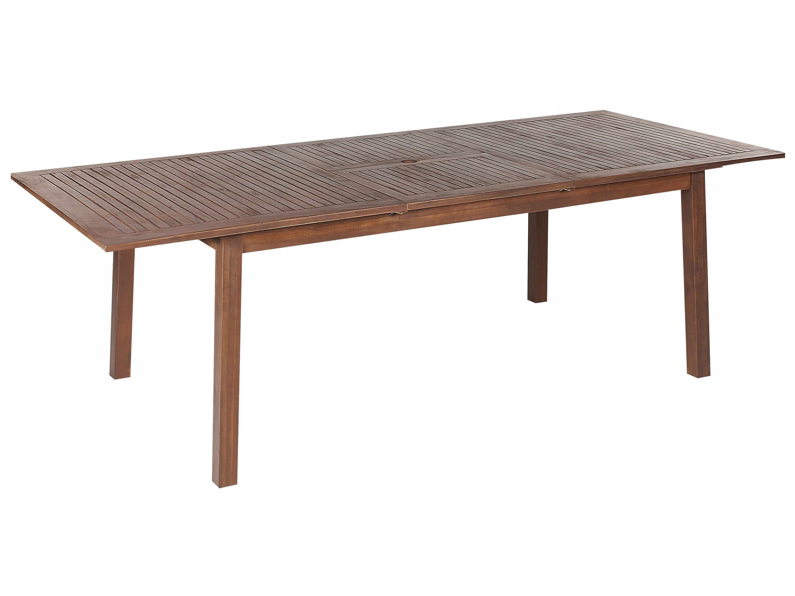 Stół ogrodowy rozkładany akacjowy 180/240 x 100 cm ciemne drewno CESANA – Idealny do Twojego ogrodu