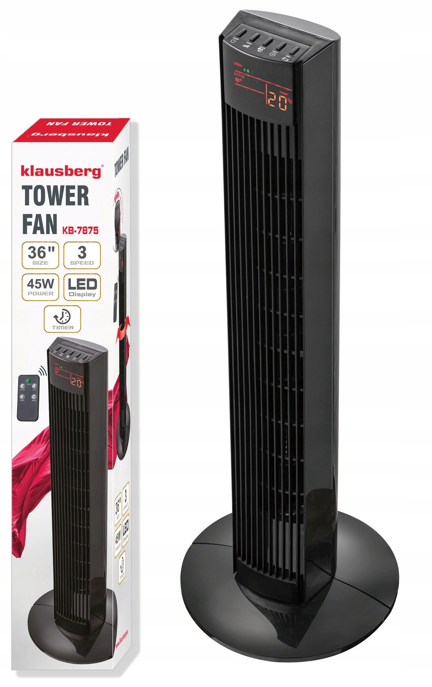 Wentylator Kolumnowy KLAUSBERG KB-7875 – Idealne Chłodzenie na Lato