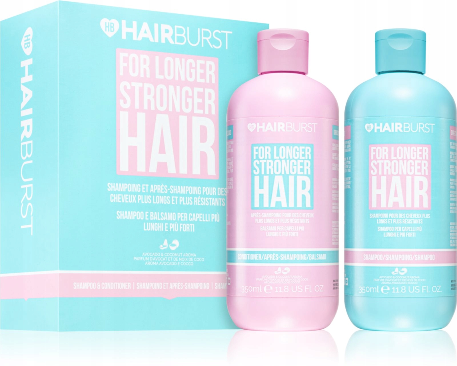 Zestaw Hairburst: Longer Stonger – Szampon i Odżywka dla Dłuższych Włosów