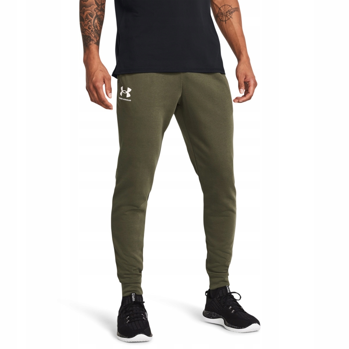 Spodnie męskie Under Armour Rival Terry Jogger khaki – Komfort i styl w jednym
