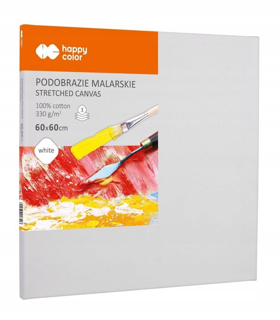 Podobrazie bawełniane 60x60cm HAPPY COLOR – Idealne do malowania