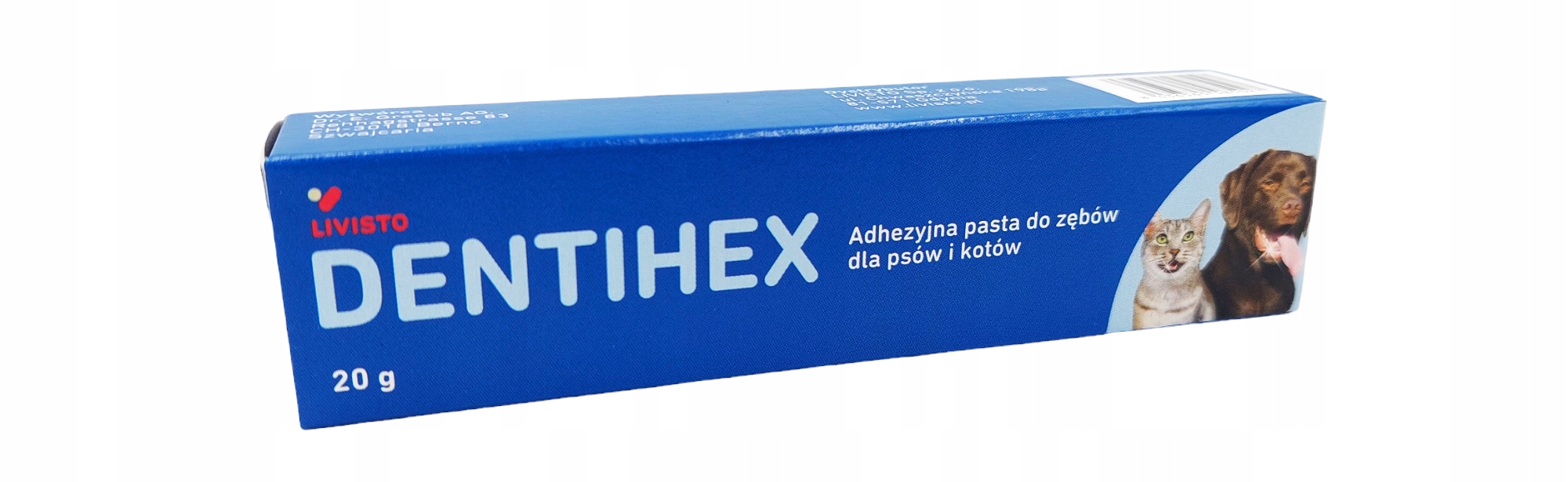 LIVISTO Dentihex Pasta Adhezyjna do zębów dla psa i kota – Zdrowie jamy ustnej Twojego pupila