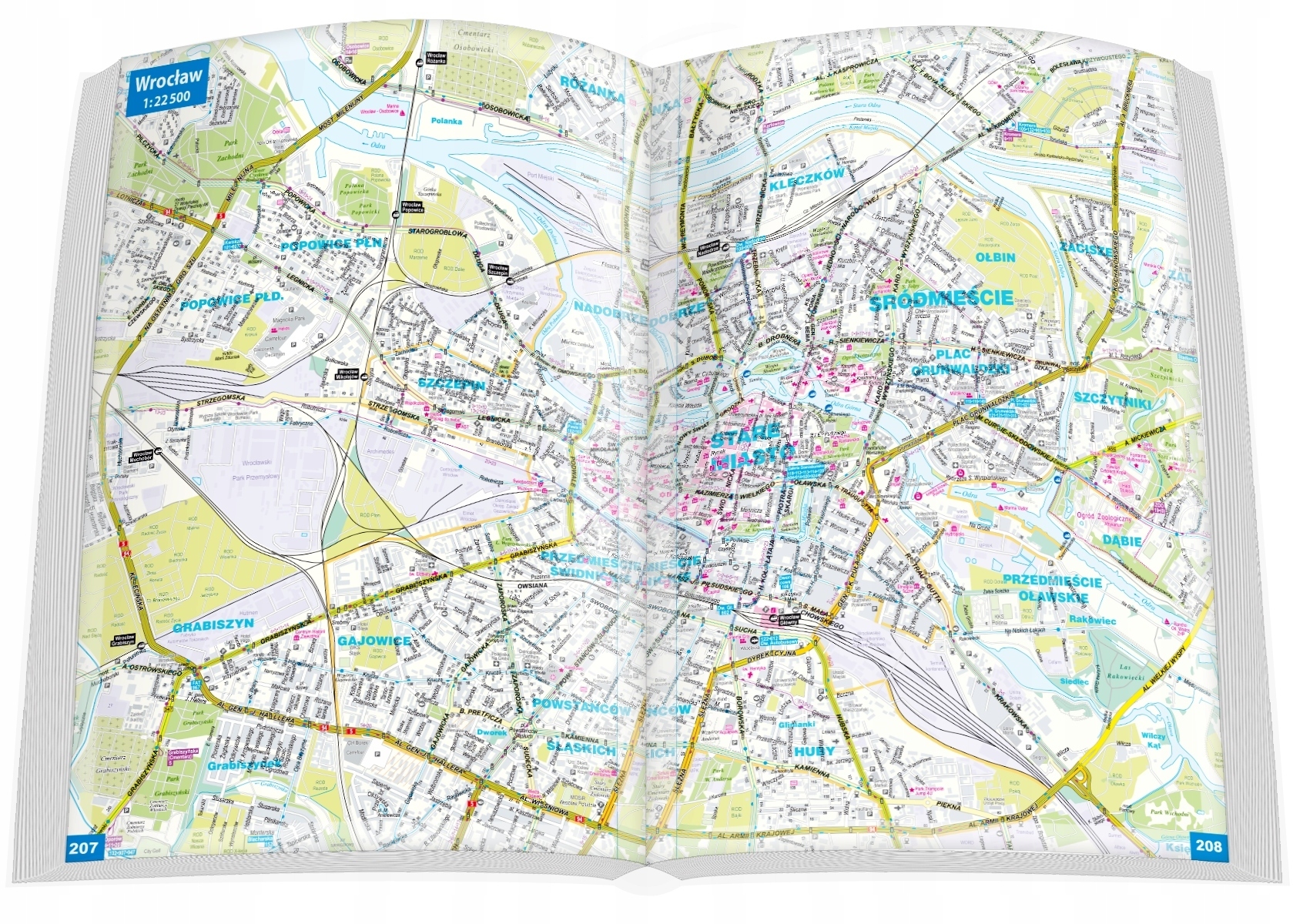 Specjalne plany miast – 18 tranzytowych map i 17 szczegółowych planów