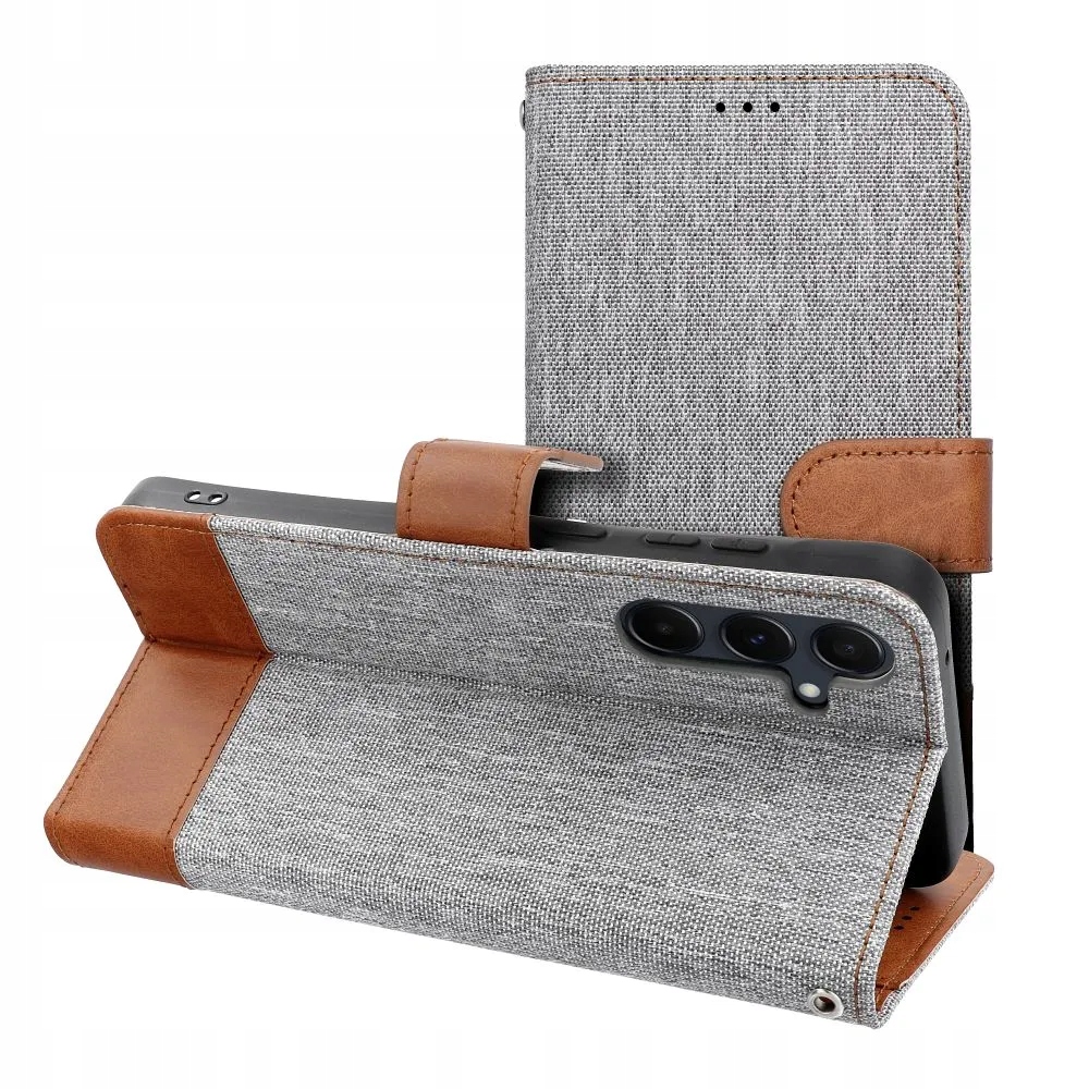 Kabura JEANS Book do XIAOMI Redmi Note 14 PRO 4G szary – Elegancja i funkcjonalność w jednym