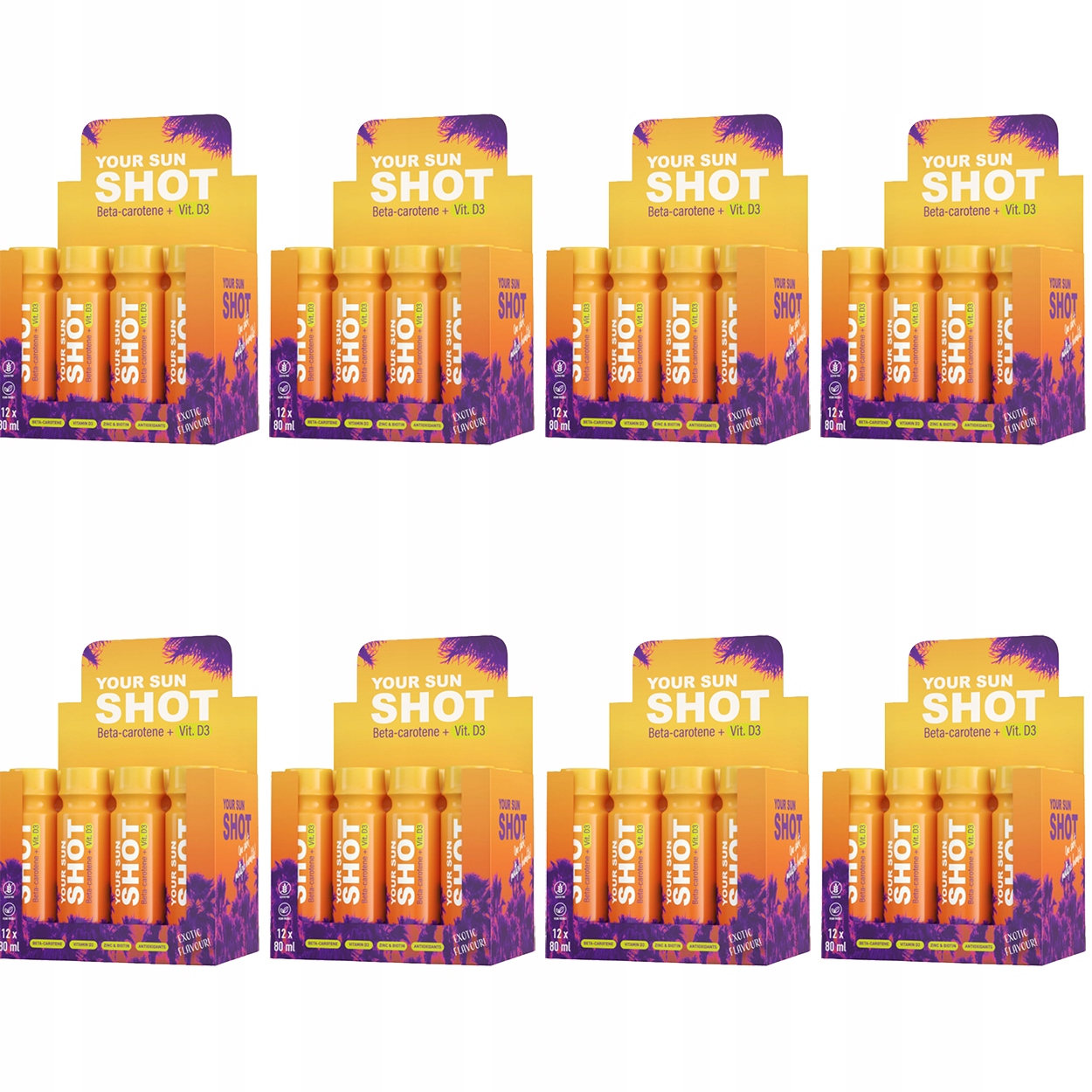 Zestaw 96x Your Sun Shot Vit. D3 Drinki Do Opalania - Idealne na lato