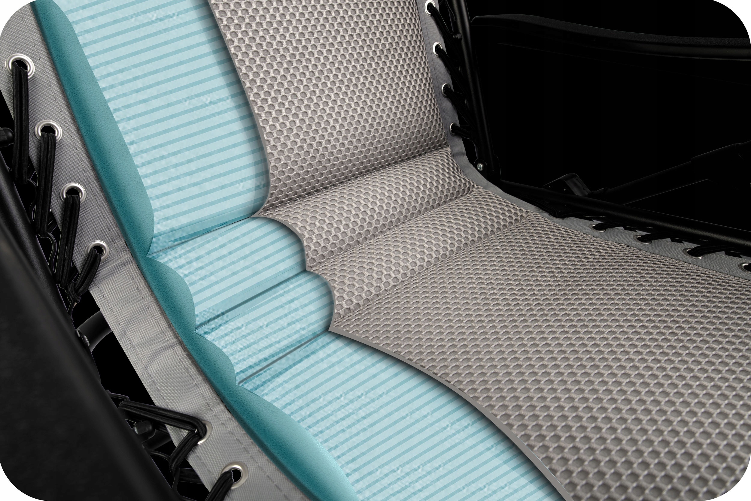 Miękki leżak ChillWell Soft z tkaniny 3D FoamGrid™