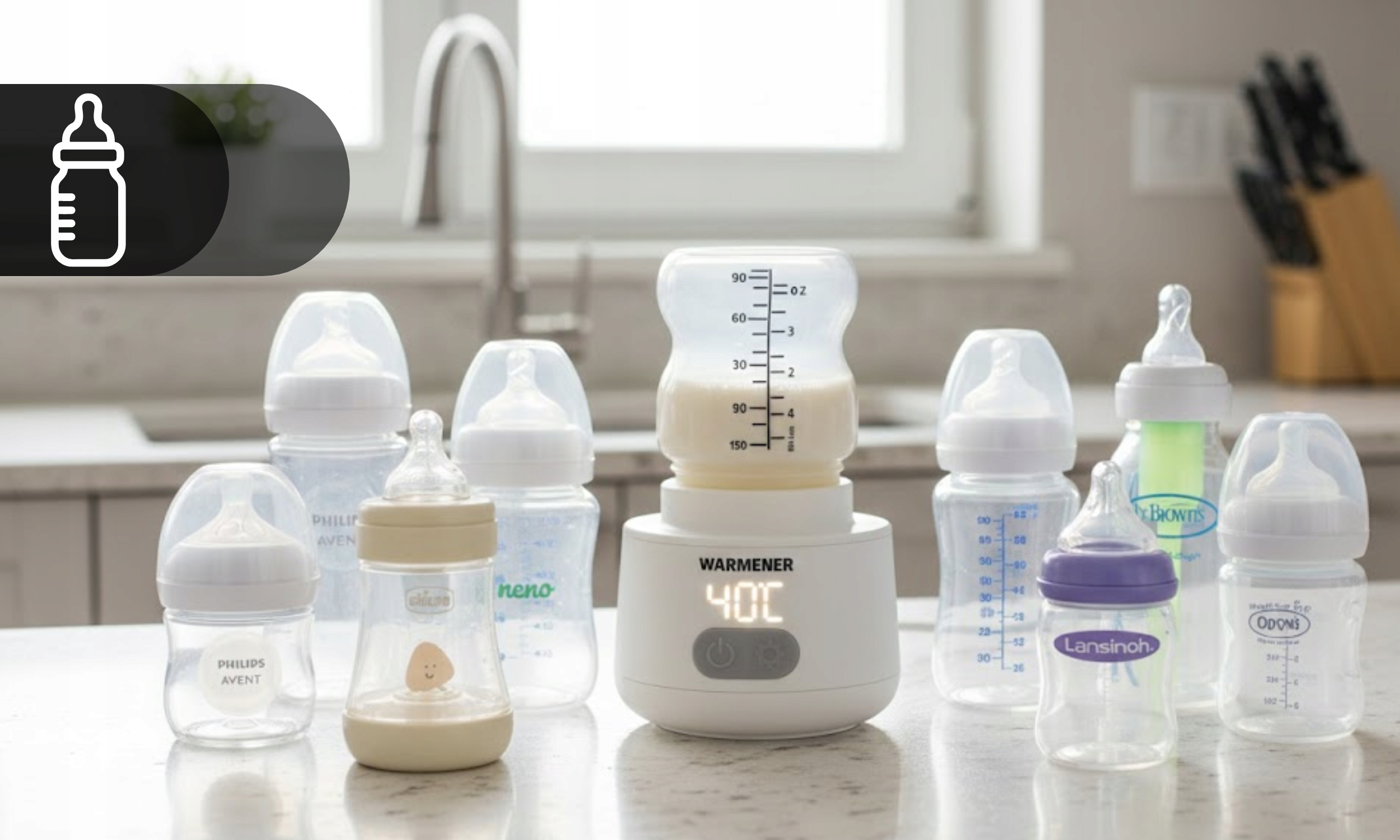 Adaptery do podgrzewacza Warmener PureGo pasujące do butelek popularnych marek