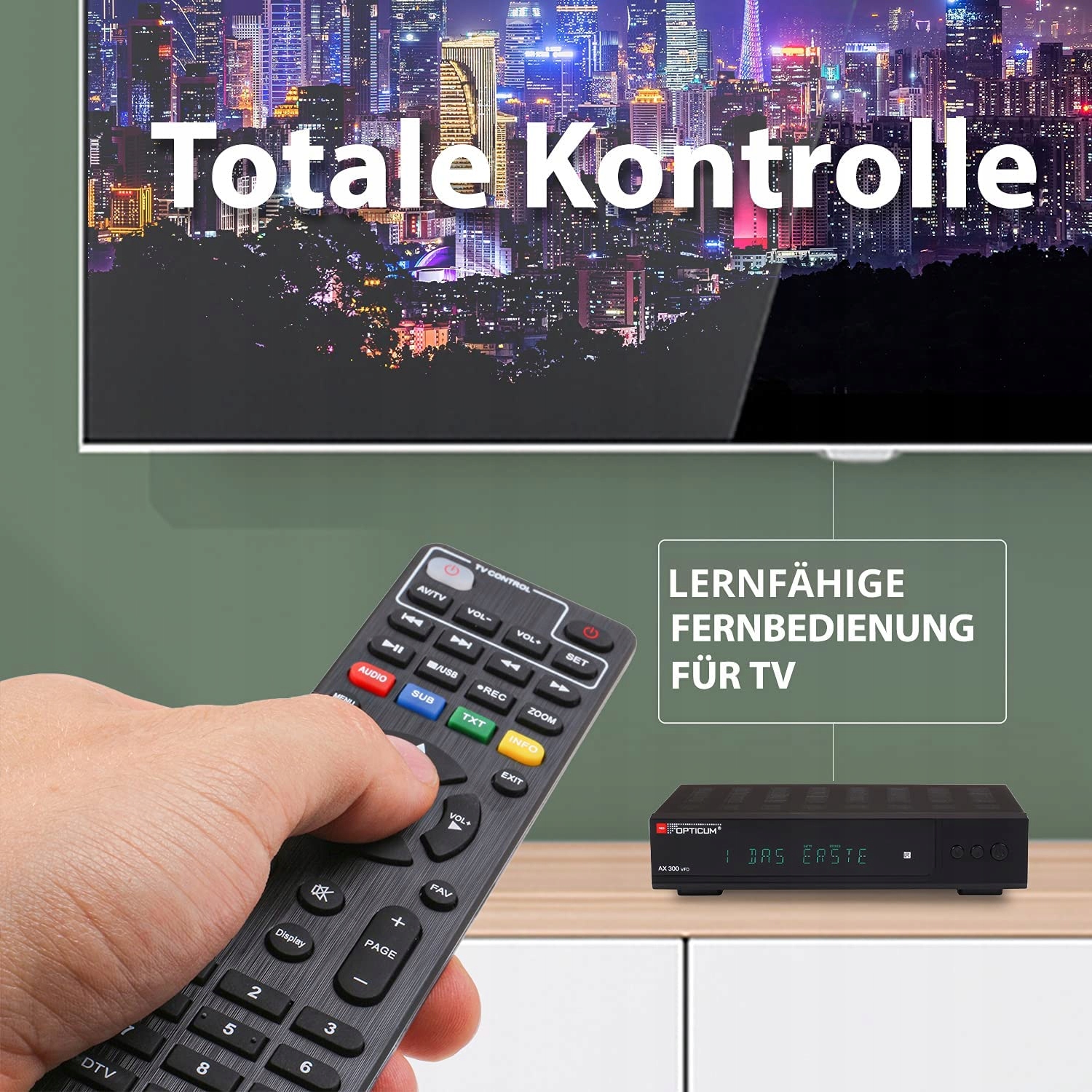 Samouczący się pilot z funkcją obsługi TV