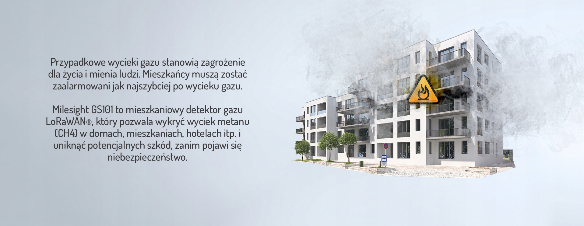 MILESIGHT Milesight GS101 – Czujnik Gazu / Metanu CH4 z technologią LoraWan