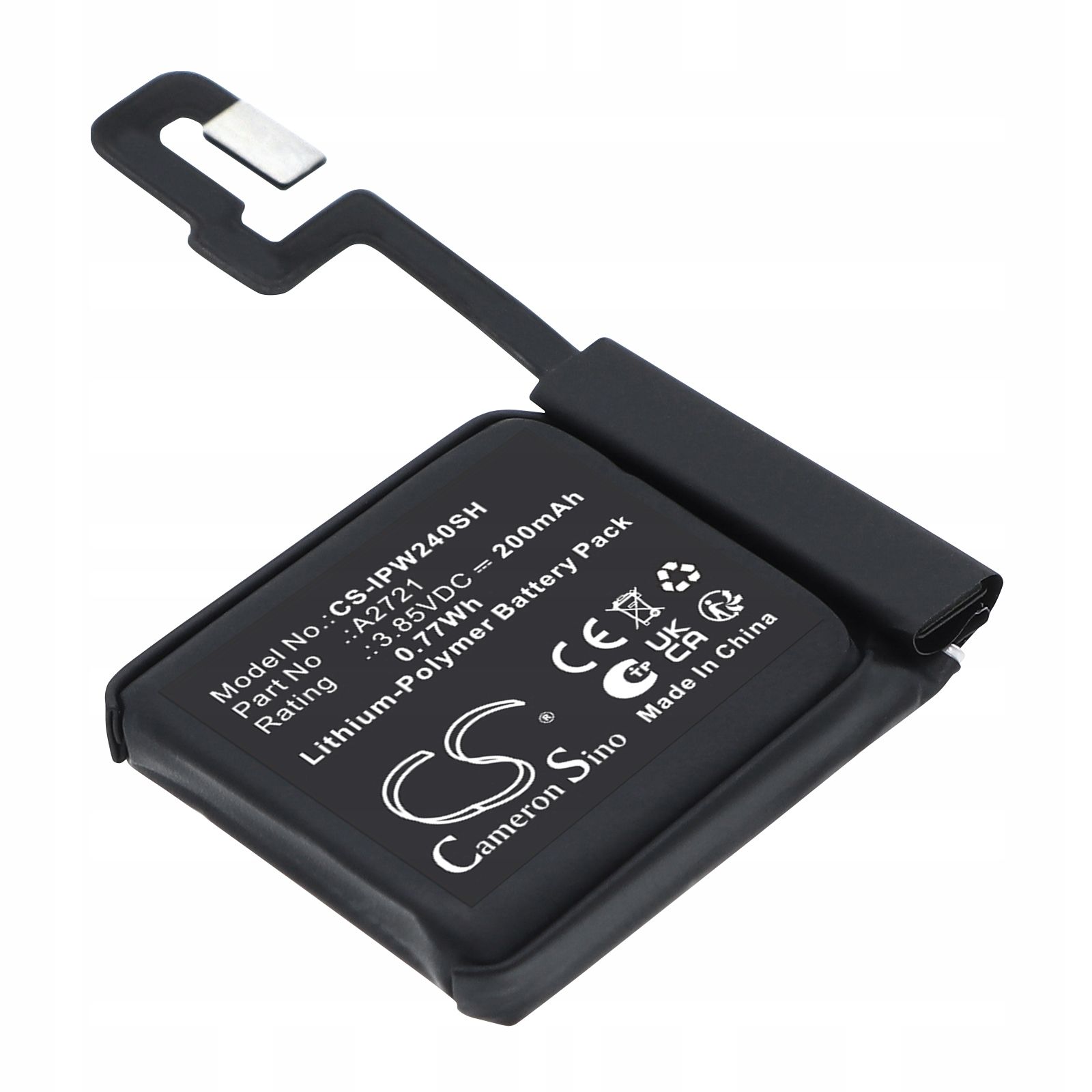 Wysoka pojemność 200 mAh – Długotrwałe zasilanie