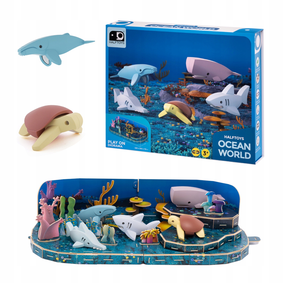 Magnetyczne zwierzaki Half Toys Ocean 3D – Edukacyjna zabawa dla dzieci od 3 lat