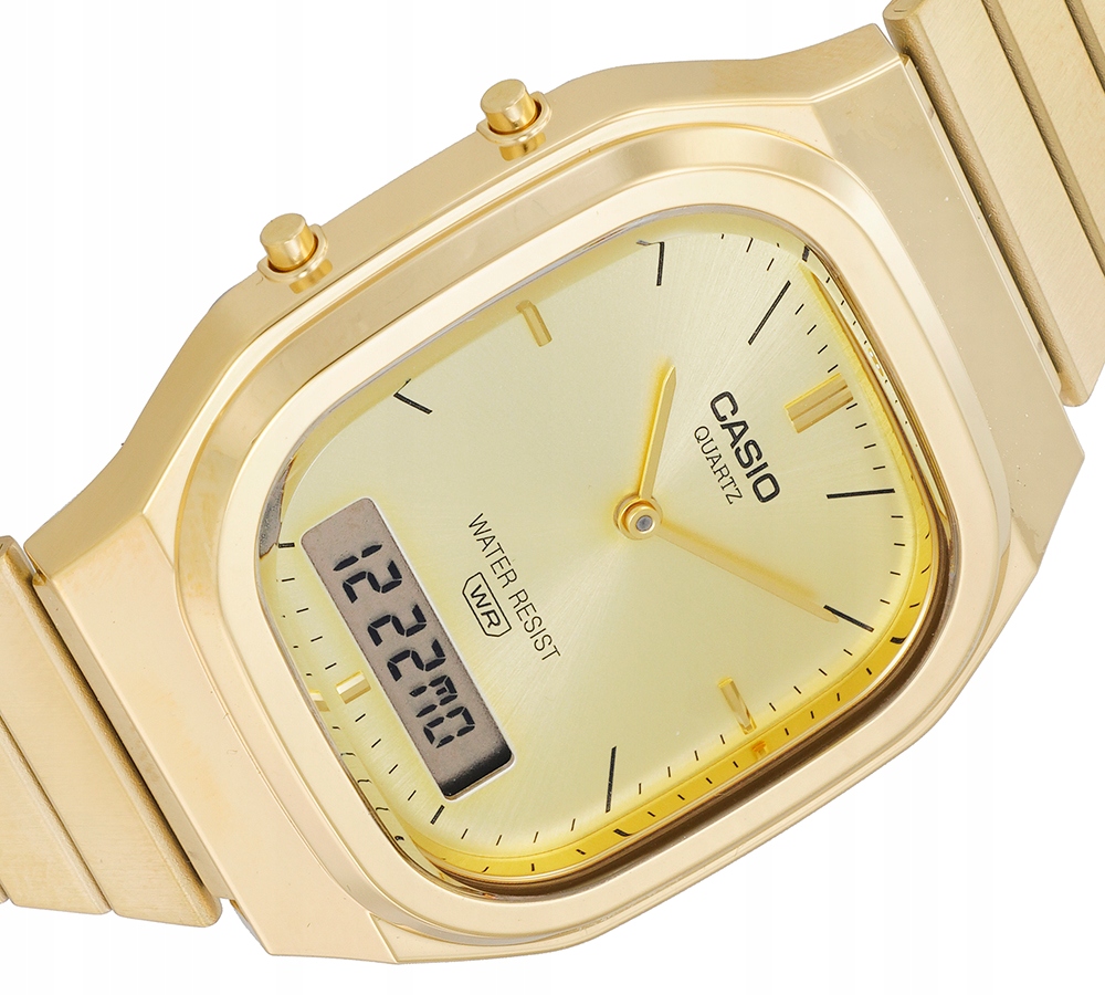 Zegarek męski Casio AQ-240EG-9AEF – Klasyka w złotym wydaniu