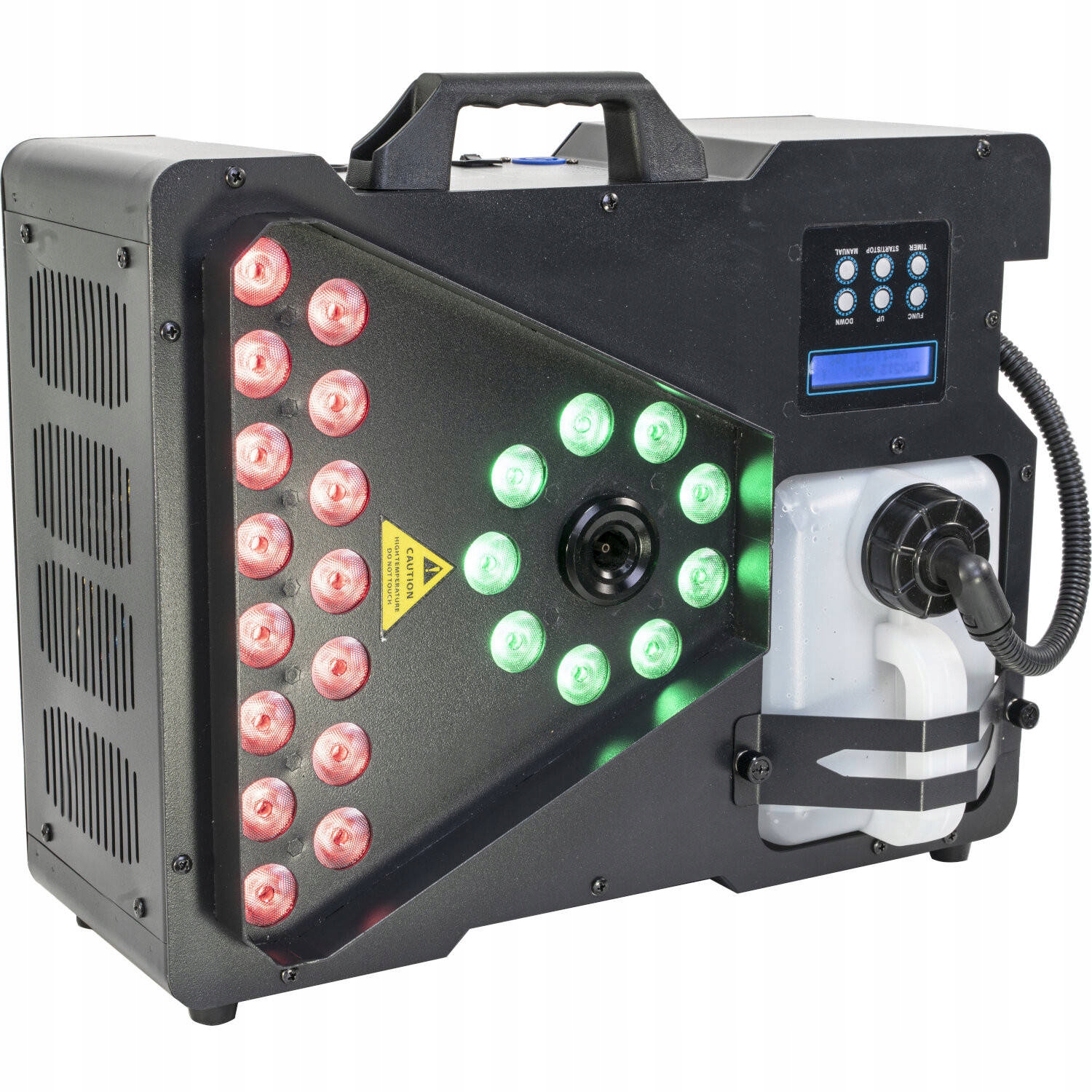 Wytwornica dymu pionowego/poziomego 1800W DMX LED RGBA & RGBW – Idealne rozwiązanie na każde wydarzenie