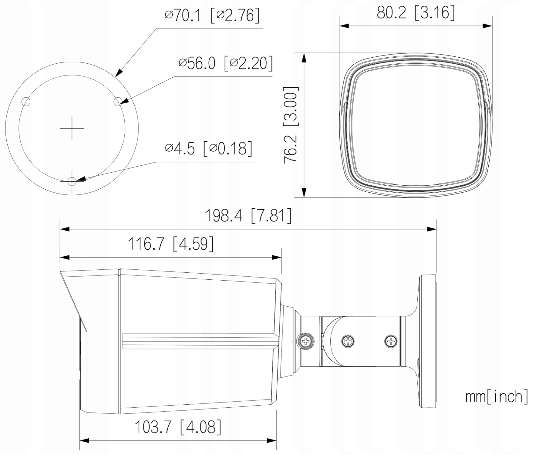 Wymiary i waga kamery Dahua HAC-HFW1509TLM-A-LED-0360B-S3
