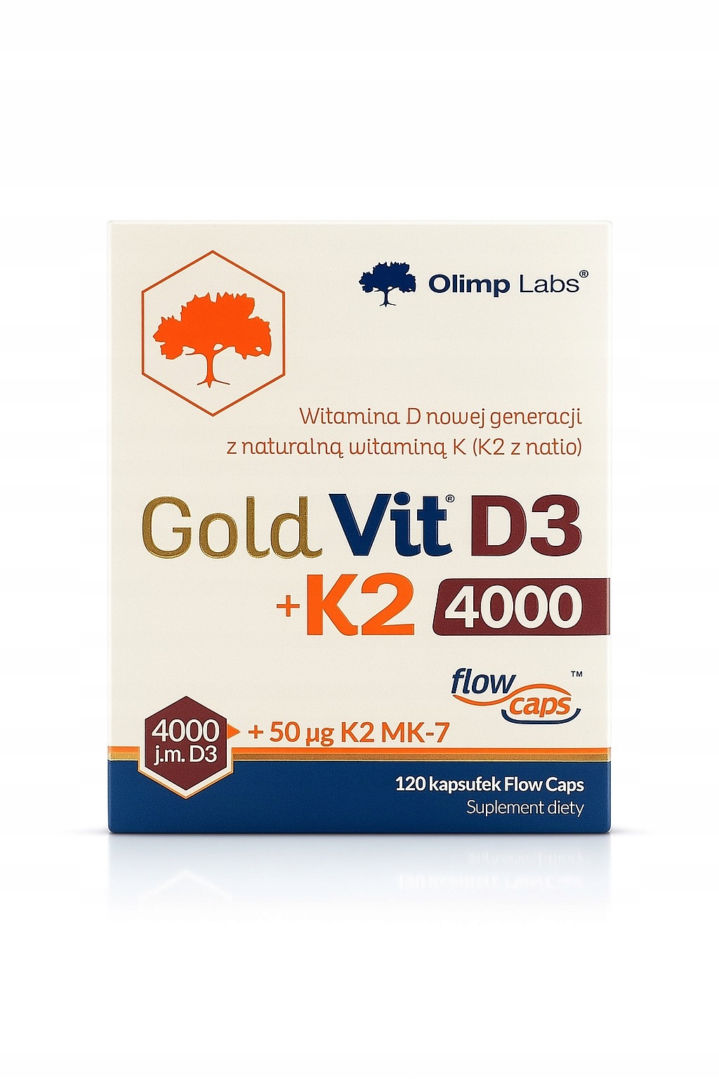 Suplement diety Gold-Vit D3 + K2 4000 IU – Wsparcie dla zdrowia kości i odporności