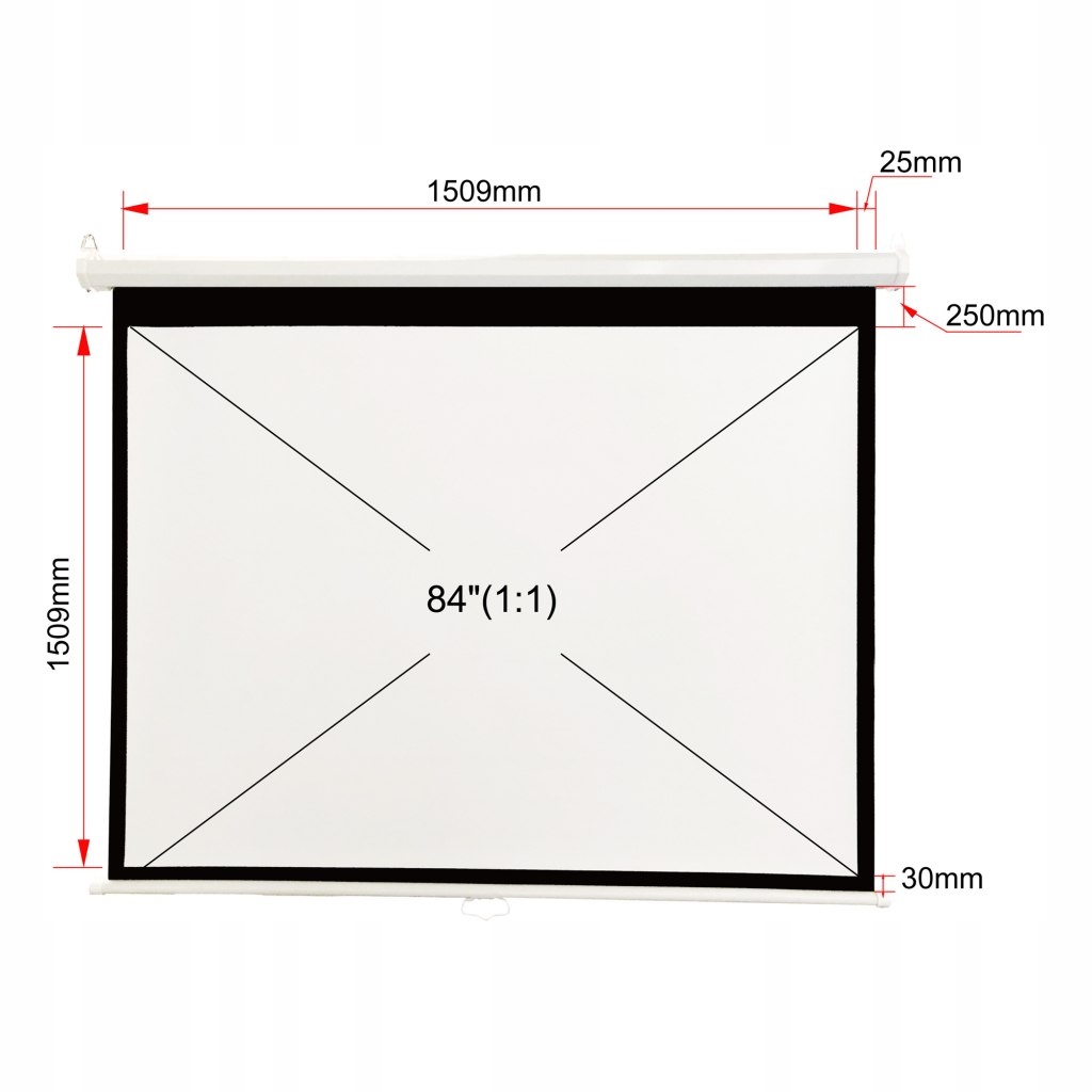 Wymiary i proporcje: 84 cale, 1:1
