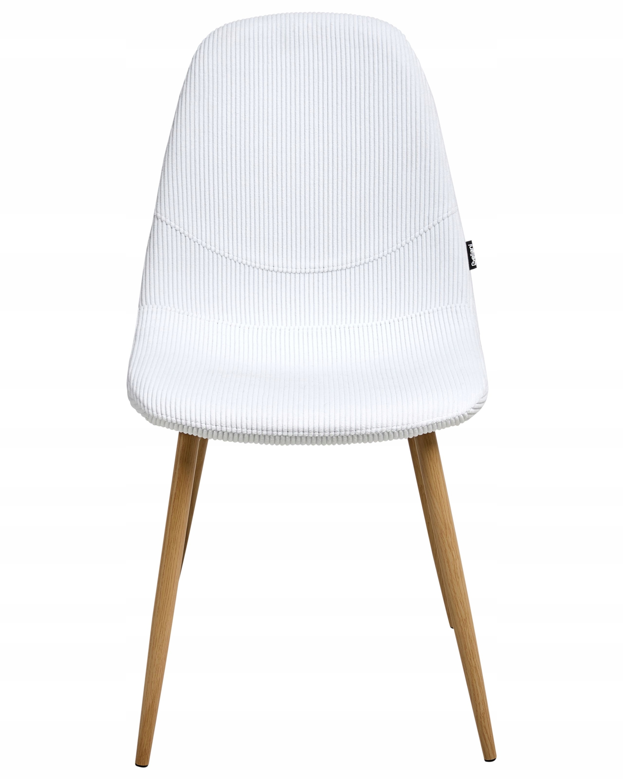 Zestaw 2 krzeseł do jadalni HILDEN Sztruks Biały – Elegancja i komfort w Twoim wnętrzu