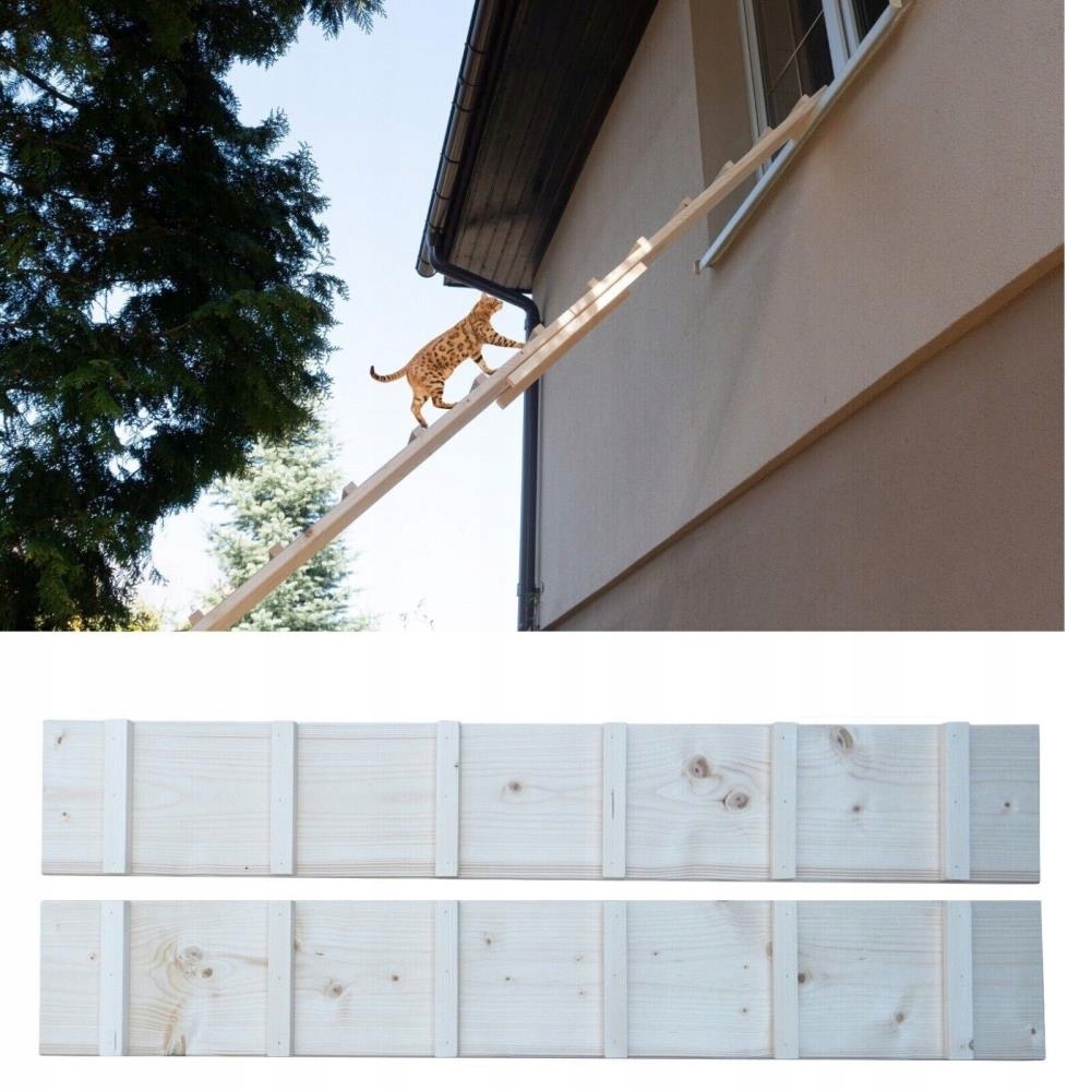 QLS DRABINKA DREWNIANA SCHODY DLA KOTA 5M + HAKI – Idealne rozwiązanie dla Twojego pupila