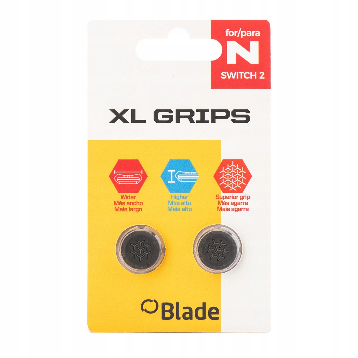 Blade Grips XL czarny Switch2 – Doskonałe uchwyty dla graczy