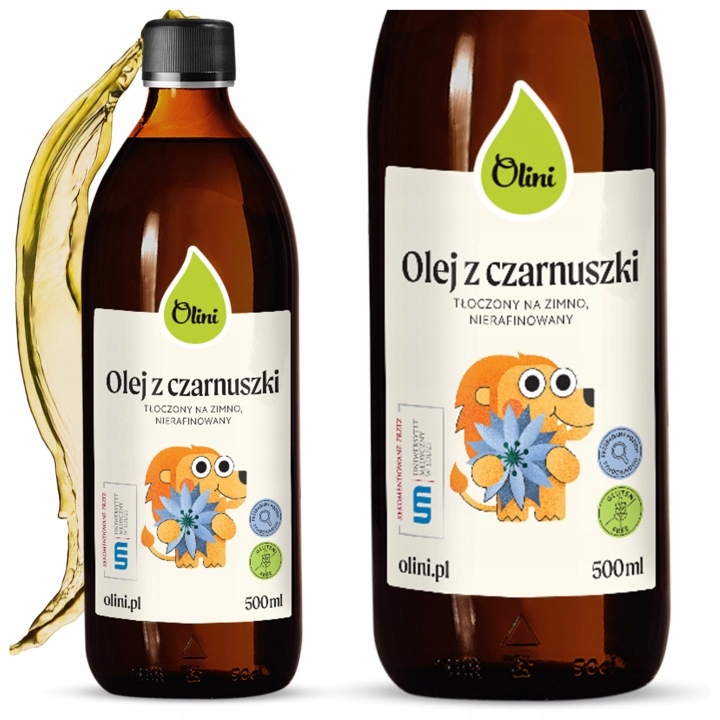 Olej z czarnuszki Olini 500 ml – sposób na zdrowie Twojego dziecka